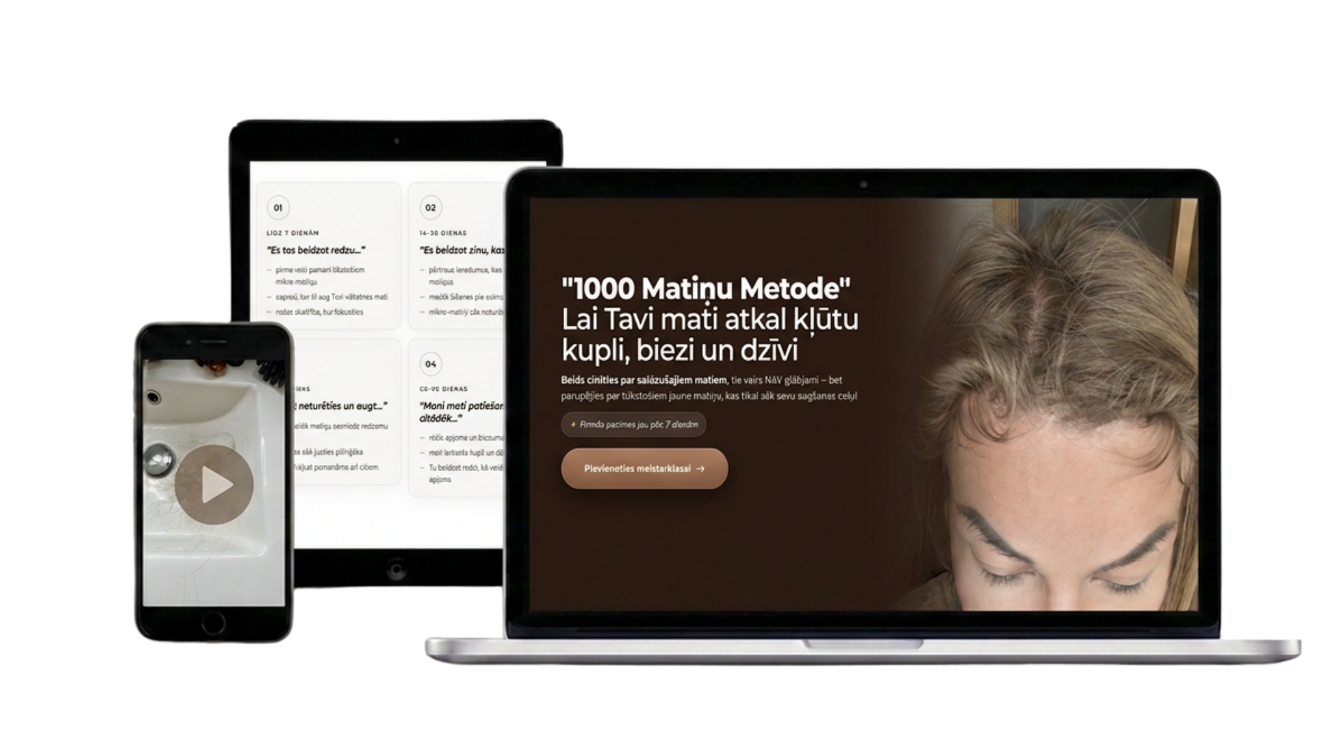 1000 Matiņu Metodes meistarklase — pieejama datorā, planšetē un telefonā